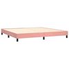 vidaXL Boxspringbett mit Matratze Rosa 200x200 cm Samt