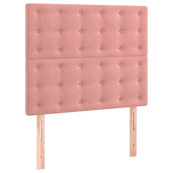 vidaXL Kopfteil Rosa 90x5x118/128 cm Samt