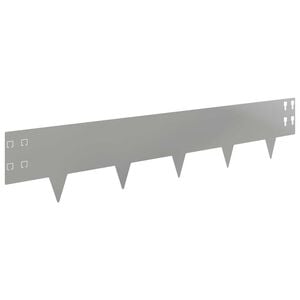 vidaXL Raseneinfassung 30 stk. 100 x 20 cm Stahl Silber