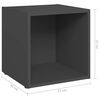 vidaXL 3-tlg. TV-Schrank-Set Grau Holzwerkstoff