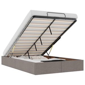 vidaXL Ottoman-Bett ohne Matratze Taupe 120x190 cm Stoff