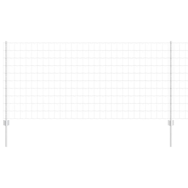 vidaXL Zaun mit Pfosten Silber 1 x 10 m Stahl