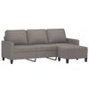 vidaXL 3-Sitzer-Sofa mit Hocker Taupe 180 cm Stoff