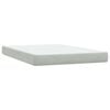 vidaXL Boxspringbett mit Matratze Hellgrau 160x220 cm Samt