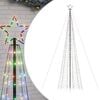 vidaXL LED Weihnachtsbaum mit Erdspie&szlig;en 1534 LEDs Mehrfarbig 500 cm