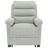 vidaXL Massagesessel mit Aufstehhilfe Hellgrau Samt