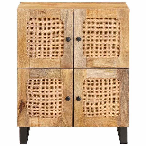 vidaXL Sideboard mit Speicher Braun 60 x 33 x 75 cm Massivholz Mango