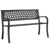 vidaXL Gartenbank Schwarz 120 cm Stahl