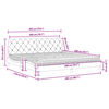 vidaXL Bett mit Matratze Hellgrau 200x200 cm Samt