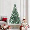 vidaXL Künstlicher Weihnachtsbaum Grün 210 cm PVC und Stahl
