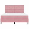 vidaXL LED Boxspringbett mit Matratze Rosa 180 x 200 cm Stoff