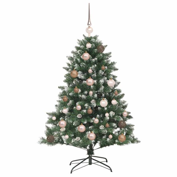 vidaXL K&uuml;nstlicher Weihnachtsbaum mit 150 LEDs mit St&auml;nder Gr&uuml;n 120 cm