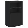 vidaXL Sideboard mit LED-Leuchten Schwarz 162x37x100 cm