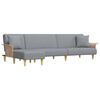vidaXL Schlafsofa in L-Form Hellgrau 279x140x70 cm Stoff
