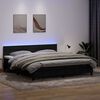 vidaXL Boxspringbett mit Matratze & LED Schwarz 180x220 cm Samt
