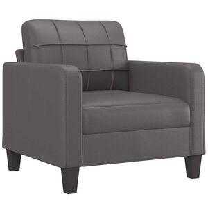 vidaXL Sessel Grau 60 cm Kunstleder