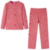 vidaXL Kinderpyjama mit Langen &Auml;rmeln Altrosa 128
