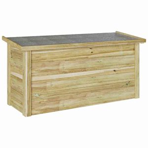 vidaXL Aufbewahrungsbox mit Speicher Natur 119 x 44,5 x 58 cm