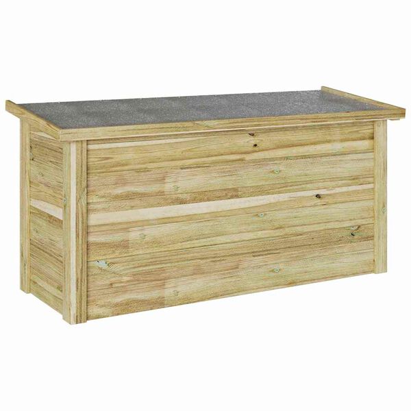 vidaXL Aufbewahrungsbox mit Speicher Natur 119 x 44,5 x 58 cm