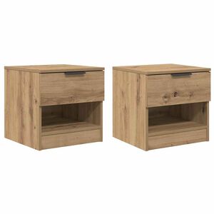 vidaXL Bettschrank 2 pcs Artisan-Eiche 40 x 39 x 40 cm Holzwerkstoff