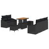 vidaXL Gartensofa-set 8 stk. Schwarz Poly-Rattan