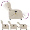 vidaXL Massagesessel Elektrisch Beige Mikrofasergewebe