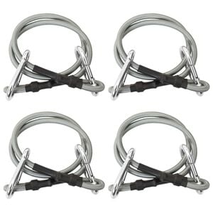 vidaXL Seile mit Karabiner 4 Stk. Gummi