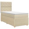vidaXL Boxspringbett mit Matratze mit Kopfteil Blau 100 x 200 cm Stoff
