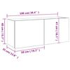 vidaXL TV-Wandschrank mit LED-Leuchten Betongrau 100x35x41 cm