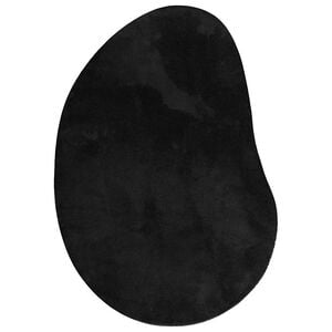 vidaXL Teppich Schwarz 100 x 200 cm Polyester