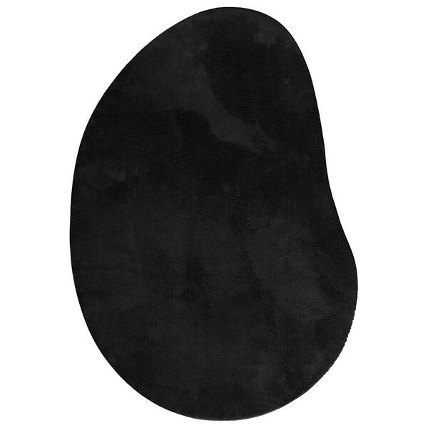 vidaXL Teppich Schwarz 100 x 200 cm Polyester