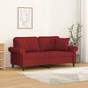 vidaXL 2-Sitzer-Sofa mit Kissen Weinrot 140 cm Stoff