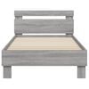 vidaXL Bettgestell mit Kopfteil Grau Sonoma 90x200 cm Holzwerkstoff