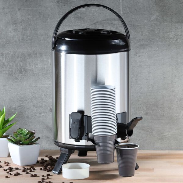 HI Thermo-Getr&auml;nkespender 9 L 23 cm Silbern