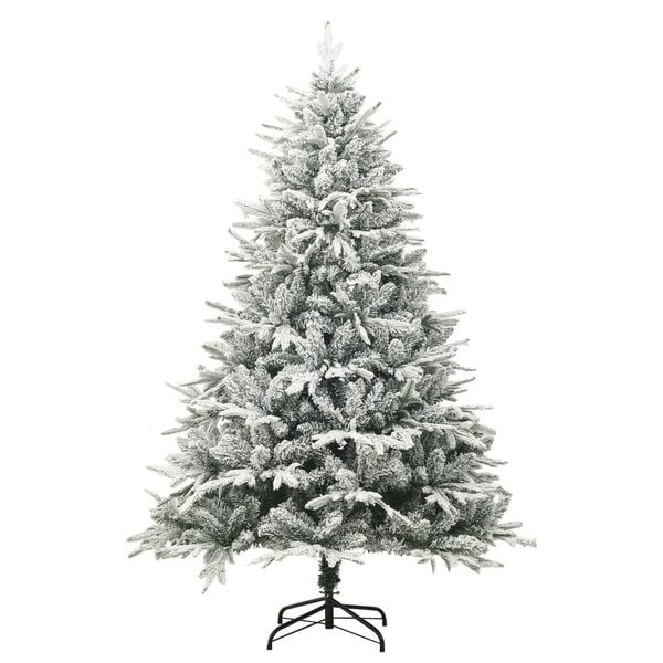 vidaXL Künstlicher Weihnachtsbaum Beschneit Grün 240 cm PVC PE