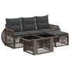 vidaXL Gartensofa-set 5 stk. Grau und Dunkelgrau Poly-Rattan