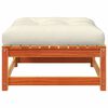 vidaXL Gartenhocker mit Kissen 2 Stk. Wachsbraun Massivholz Kiefer