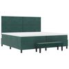 vidaXL Boxspringbett mit Matratze Dunkelgr&uuml;n 200 x 200 cm Samt