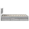 vidaXL Bettrahmen Graues Sonoma 135 x 190 cm Holzwerkstoff