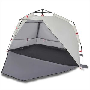 vidaXL Strandzelt 3 Personen Grau Quick Release Wasserdicht