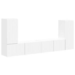 vidaXL TV-Schrankset 4 pcs Wei&szlig; Holzwerkstoff