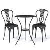 vidaXL 3-tlg. Bistro-Set Aluminiumguss Schwarz