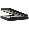 vidaXL Aufbewahrungsbett mit Matratze mit Matratze 2 pcs Schwarz Leder