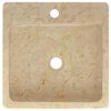 vidaXL Waschbecken Creme 40x40x12 cm Marmor