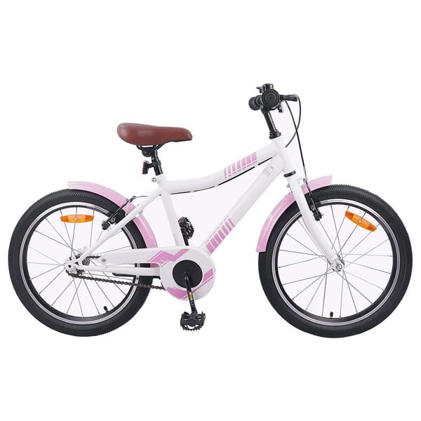 vidaXL Kinderfahrrad 18 Zoll f&uuml;r 5-7 Jahre alt Hellrosa