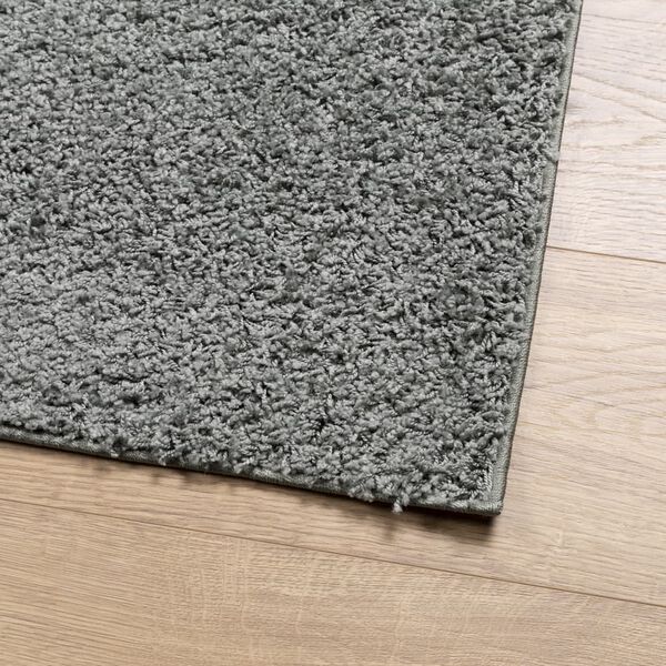 vidaXL Teppich Shaggy Hochflor Modern Gr&uuml;n 80x250 cm