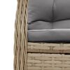 vidaXL 9-tlg. Garten-Essgruppe mit Kissen Beige Poly Rattan