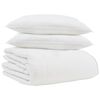 vidaXL Winterbettdecke mit Kissen 3 pcs Wei&szlig; Daunenfeder