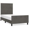 vidaXL Bettgestell ohne Matratze Dunkelgrau 90x200 cm Samt