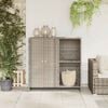 vidaXL Badschrank mit Speicher Hellgrau 100 x 36 x 102 cm Rattan